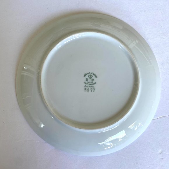 Vintage 1960s UPSALA EKEBY Karlskrona Salad Plate -Fruits Center, Thick Gold Rim - Picture 7 of 8